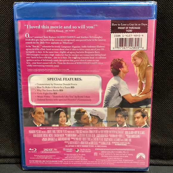 How to Lose a Guy in 10 Days [Blu-ray] NEW - Picture 2 of 3